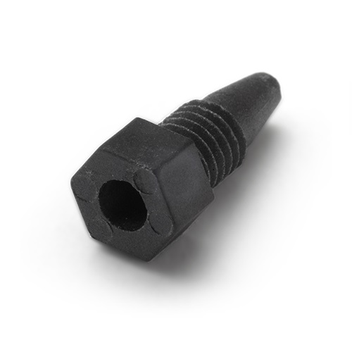 1/16 Inch Short Hex PEEK Fitting product photo Front View L-internal